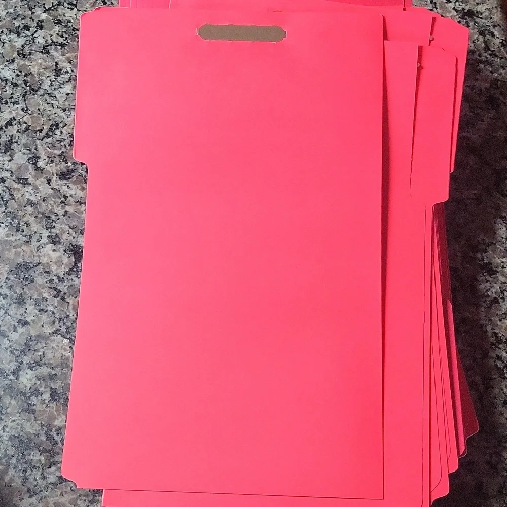 Pendaflex #31319 lot of 65 Red fastner LEGAL size File Folders tab new open box